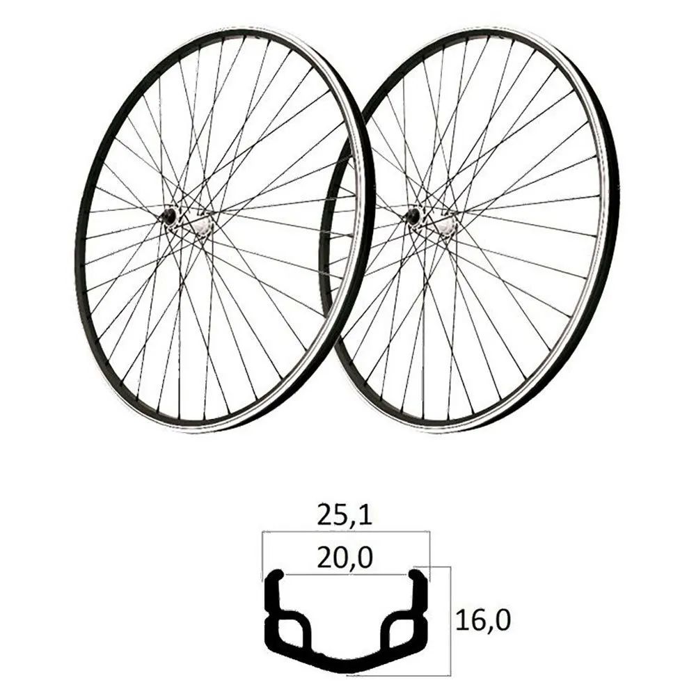 MVtek 26´´ V-brake 6/7s Hjulsett, Black / silver, 15 x 100 / 12 x 142mm, Shimano/Sram HG MVtek 26´´ V-brake 6/7s Hjulsett, Black / silver, 15 x 100 / 12 x 142mm, Shimano/Sram HG