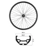 MVtek 27.5´´ Boost Disc Tubeless Terrengsykkel Forhjul, Black, 15 x 110mm