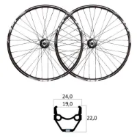 MVtek E-bike V-brake 26´´ Tubeless Mtb-hjulsett