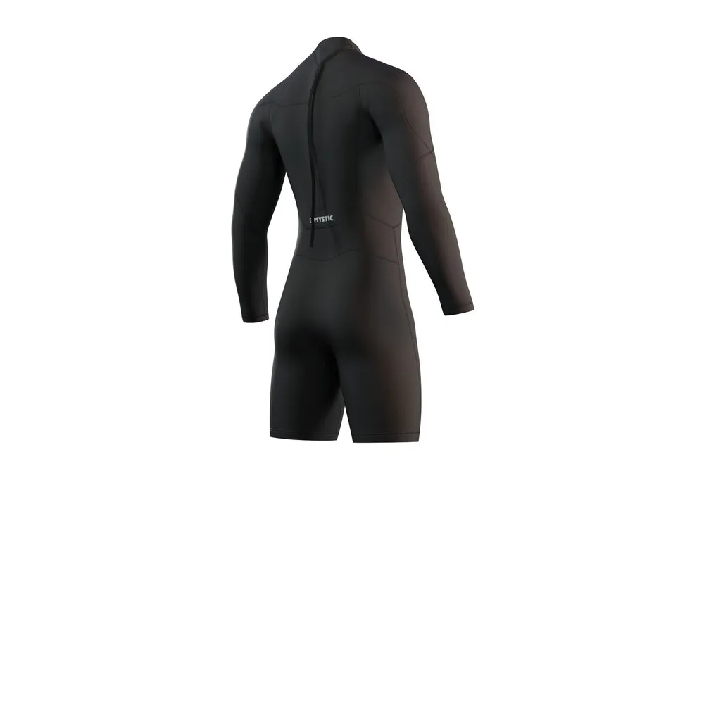 Mystic Longarm 3/2 Mm Bzip Flatlock Shorty female, Black, S