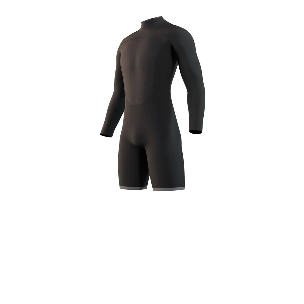 Mystic Longarm 3/2 Mm Bzip Flatlock Shorty female, Black, S