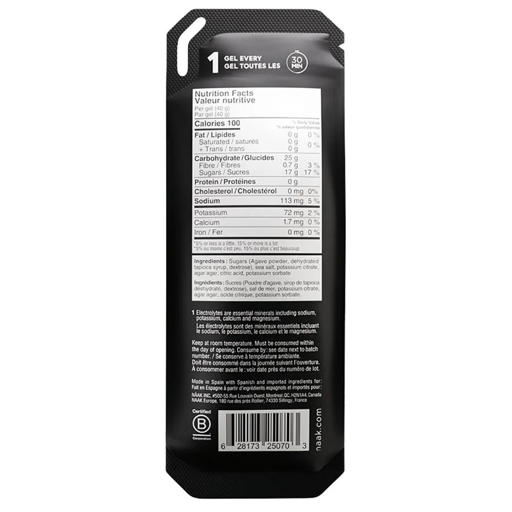 Näak Boost Energy™ Boks Med Energigeler Nøytral Smak 40g 12 Enheter, Neutral, One Size