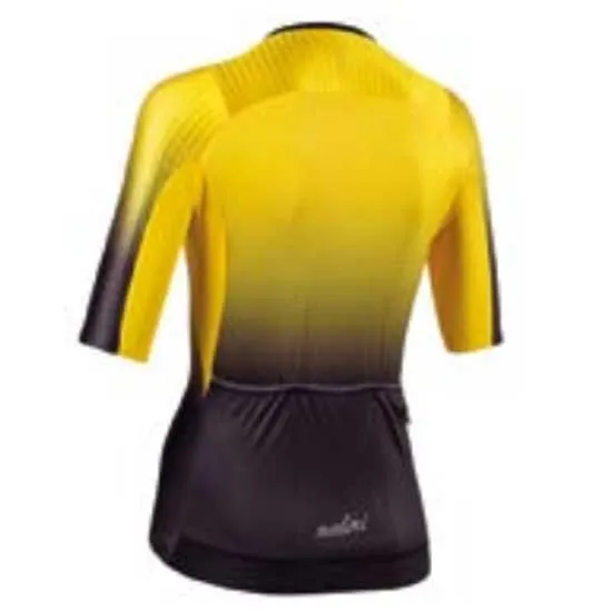 Nalini New Ergo Fit Kort Ermet Trøye, Black / yellow, S