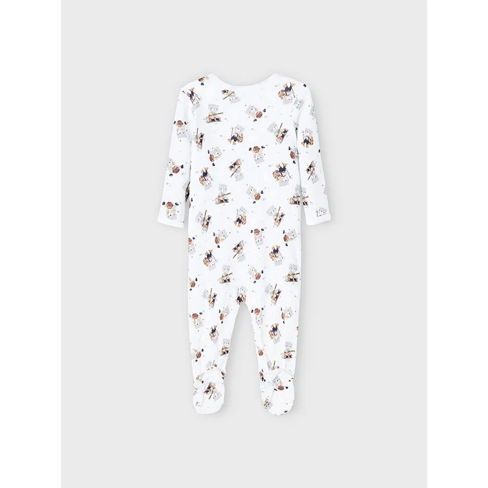 Name It Bear 3 Pack Pysjamas, Alloy, 0MON