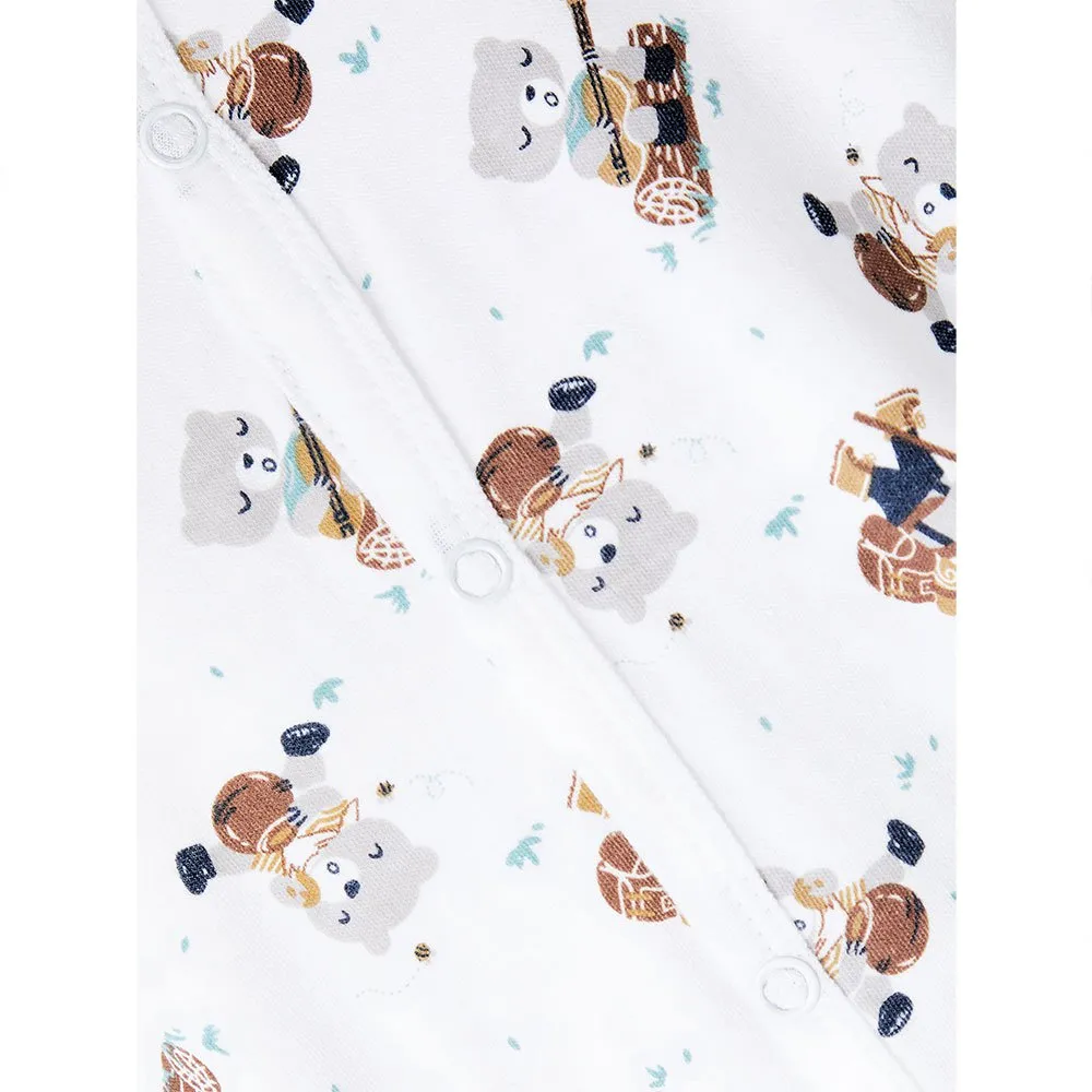 Name It Bear 3 Pack Pysjamas, Alloy, 0MON