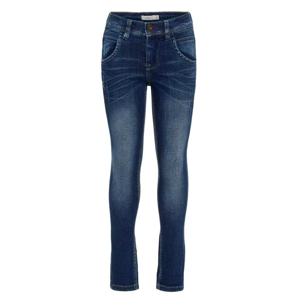 Name It Silas Denim Troel 3155 Bukser, Dark blue denim, 13Y