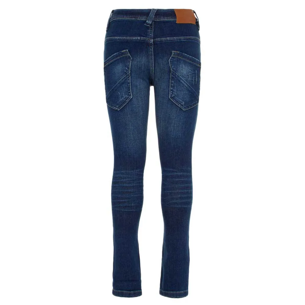 Name It Silas Denim Troel 3155 Bukser, Dark blue denim, 13Y