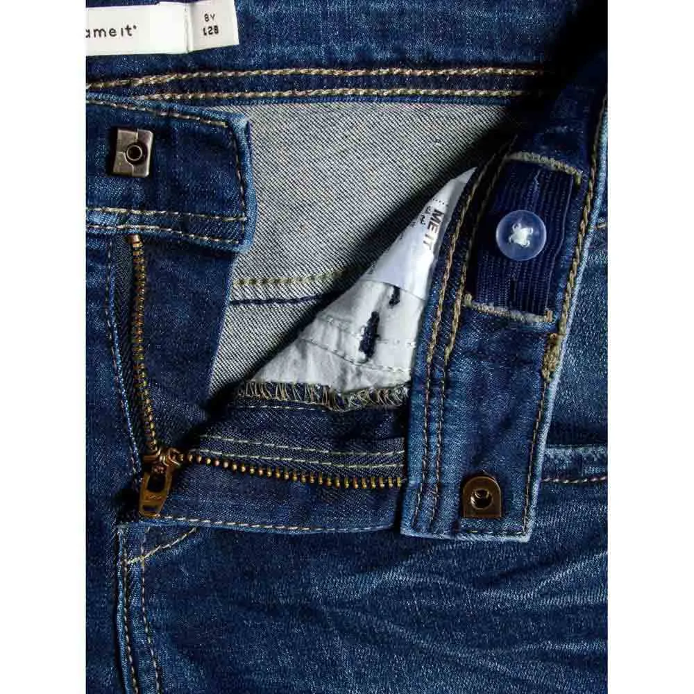 Name It Silas Denim Troel 3155 Bukser, Dark blue denim, 13Y