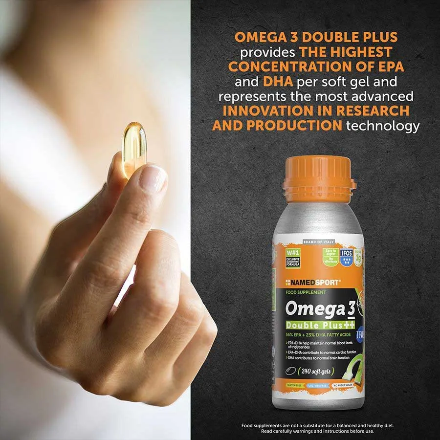 NAMEDSPORT Omega 3 ++ Boks Med Energigeler Nøytral Smak 240 Enheter, Multicolor, One Size