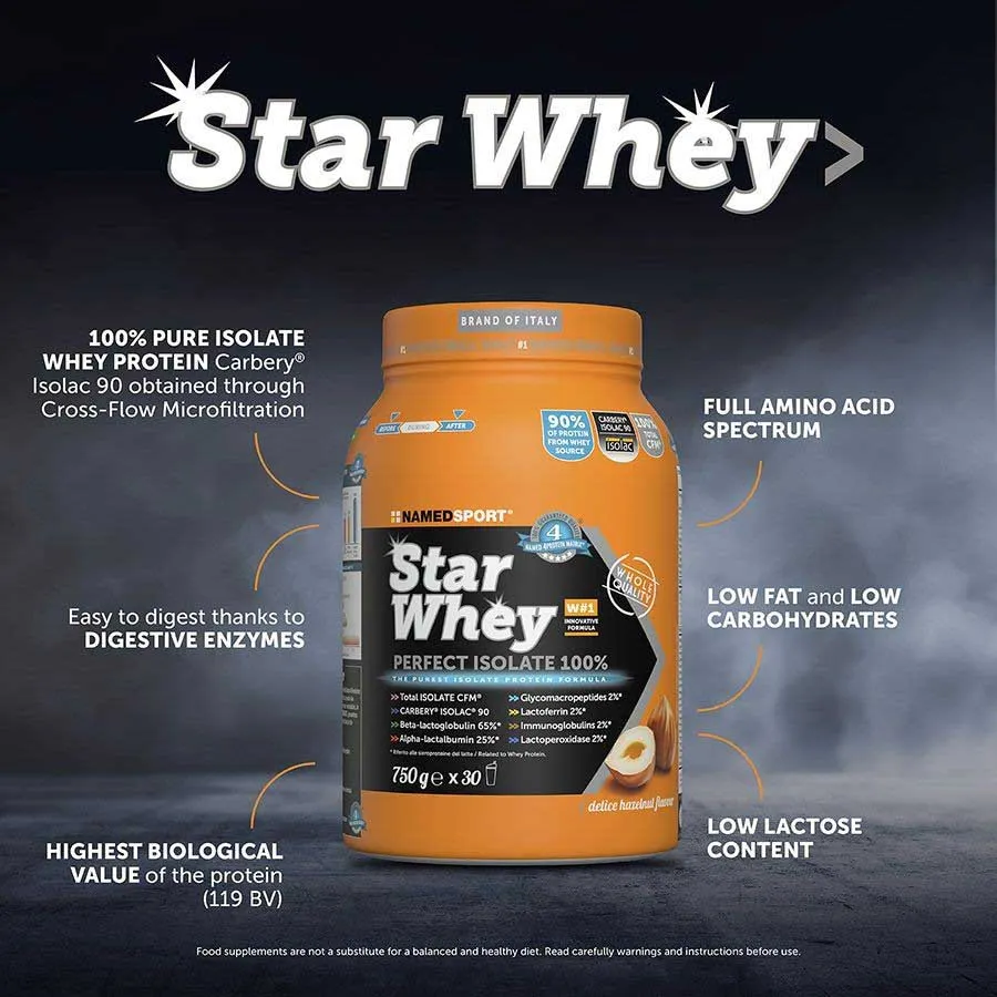 NAMEDSPORT Star Isolert Myseprotein Deilig Hasselnøtt 750g, Multicolor, One Size NAMEDSPORT Star Isolert Myseprotein Deilig Hasselnøtt 750g, Multicolor, One Size
