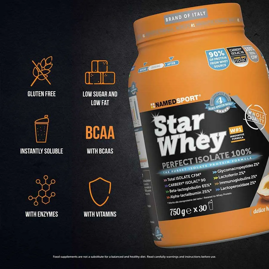 NAMEDSPORT Star Isolert Myseprotein Deilig Hasselnøtt 750g, Multicolor, One Size NAMEDSPORT Star Isolert Myseprotein Deilig Hasselnøtt 750g, Multicolor, One Size