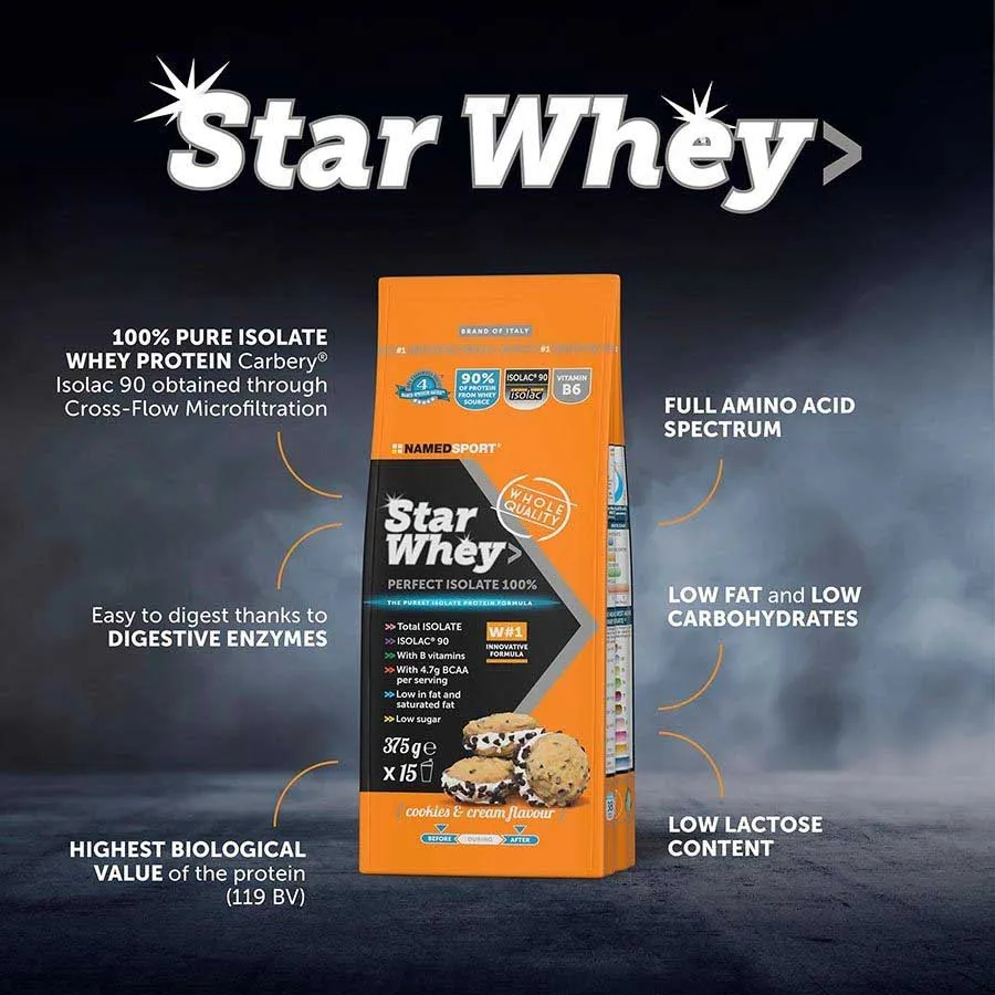 NAMEDSPORT Star Isolert Myseprotein Kjeks Og Krem 375g, Multicolor, One Size