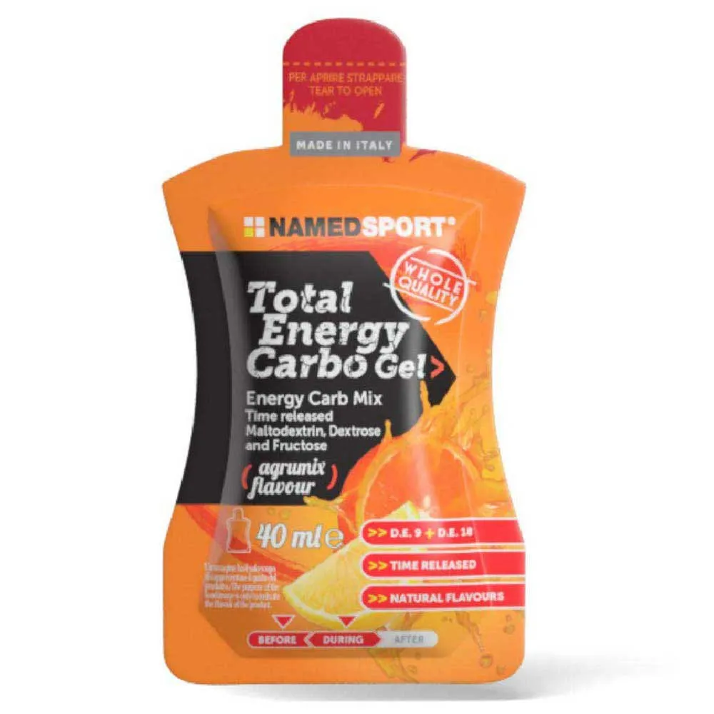 NAMEDSPORT Totalcarbo Boks Med Energigeler Agrumix 40ml 24 Enheter, Agrumix, One Size