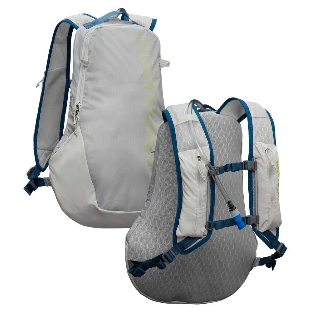 Nathan Crossover Pack 5l Hydreringsvest, Vapor grey / finish lime, One Size Nathan Crossover Pack 5l Hydreringsvest, Vapor grey / finish lime, One Size