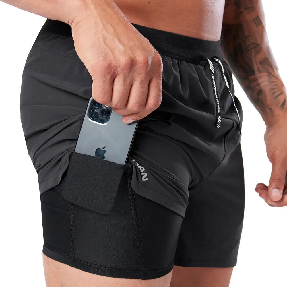 Nathan Front Runner 5´´ 3.0 2-i-1 Shorts male, Black Nathan Front Runner 5´´ 3.0 2-i-1 Shorts male, Black