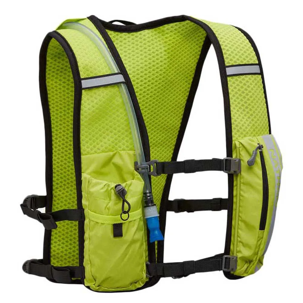 Nathan Hypernight Quickstart 2.0 4l Hydreringsvest, Hi vis yellow / geo print, One Size Nathan Hypernight Quickstart 2.0 4l Hydreringsvest, Hi vis yellow / geo print, One Size
