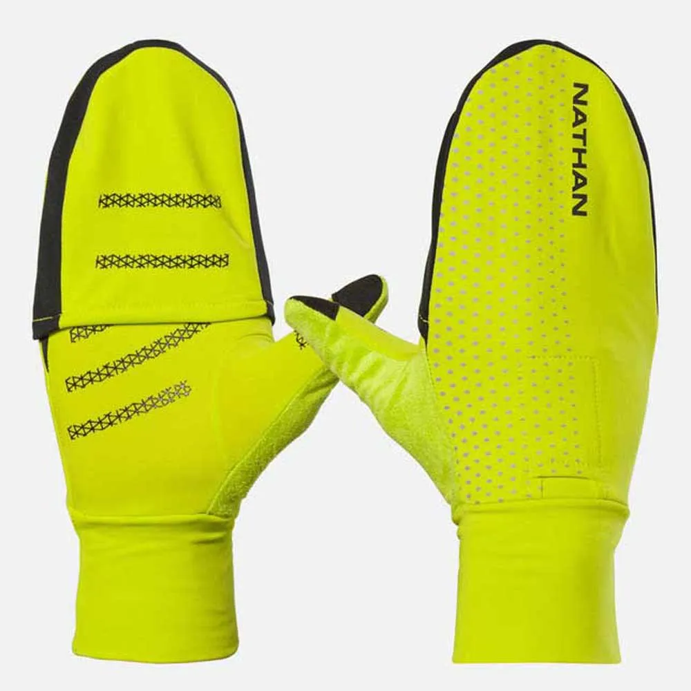 Nathan Hypernight Reflective Convertible Mitt Hansker male Nathan Hypernight Reflective Convertible Mitt Hansker male