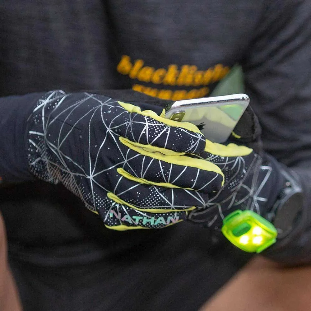 Nathan Hypernight Reflective Hansker, Black / vib. yellow Nathan Hypernight Reflective Hansker, Black / vib. yellow
