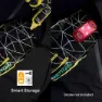 Nathan Hypernight Reflective Hansker, Black / vib. yellow