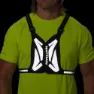Nathan Laserlysnettvestlommelykt, Black / high vis yellow, One Size
