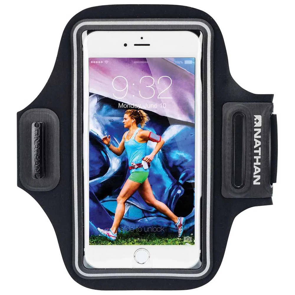 Nathan Stridesport Armbånd unisex, Black, One Size