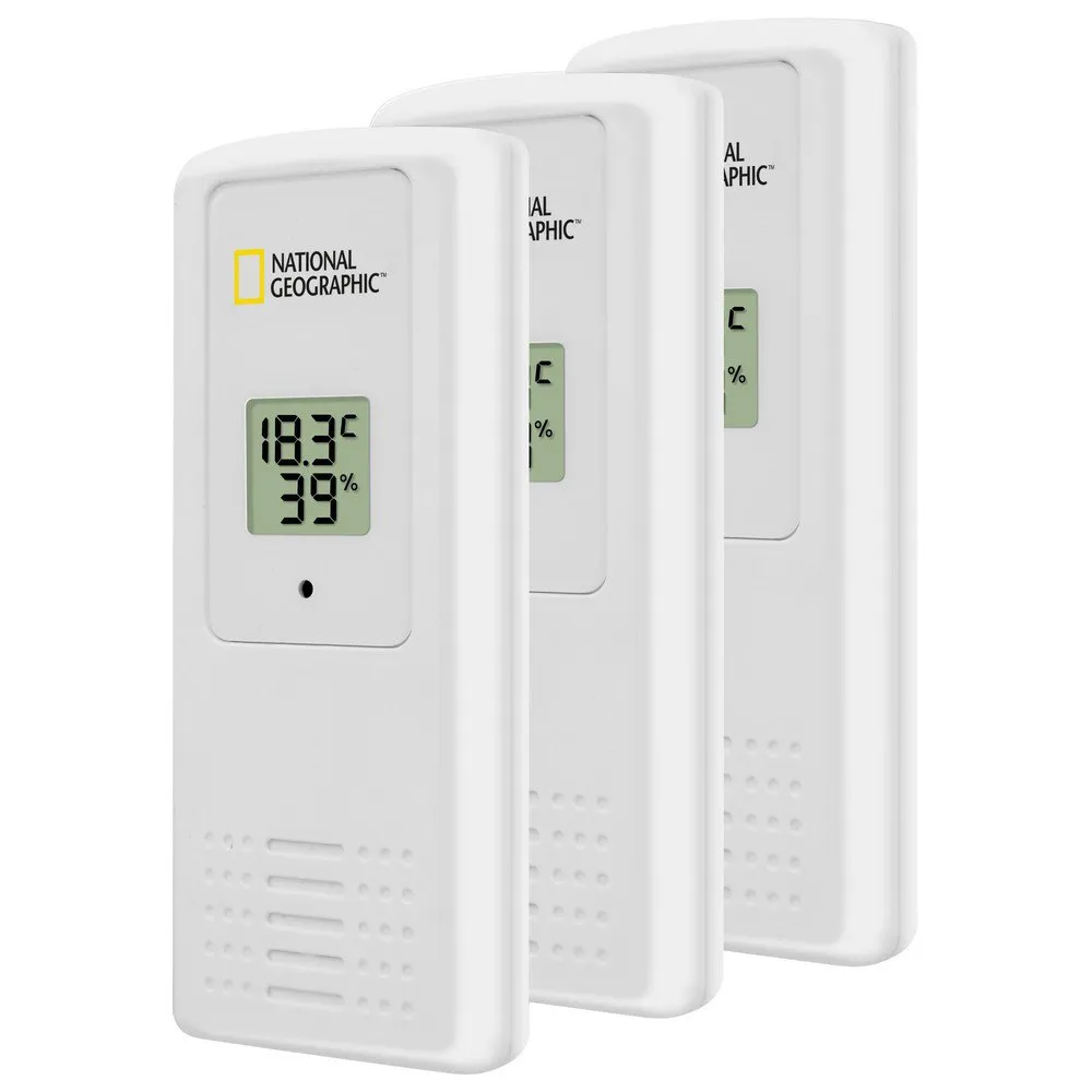National Geographic 9070200 Termometer Og Hygrometer, Black / white, One Size