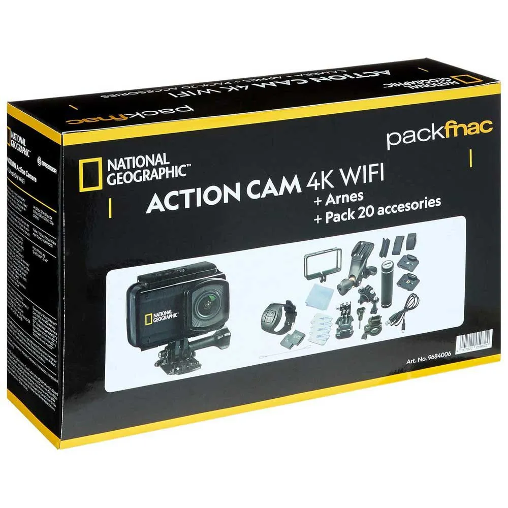 National Geographic Explorer 4 Pack Actionkamera, Black, One Size, EU Plug 220V