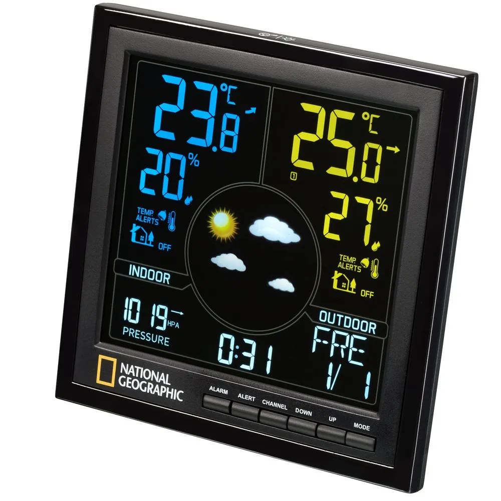 National Geographic Va Colour Rc Værstasjon, Black / white, One Size, EU Plug 220V