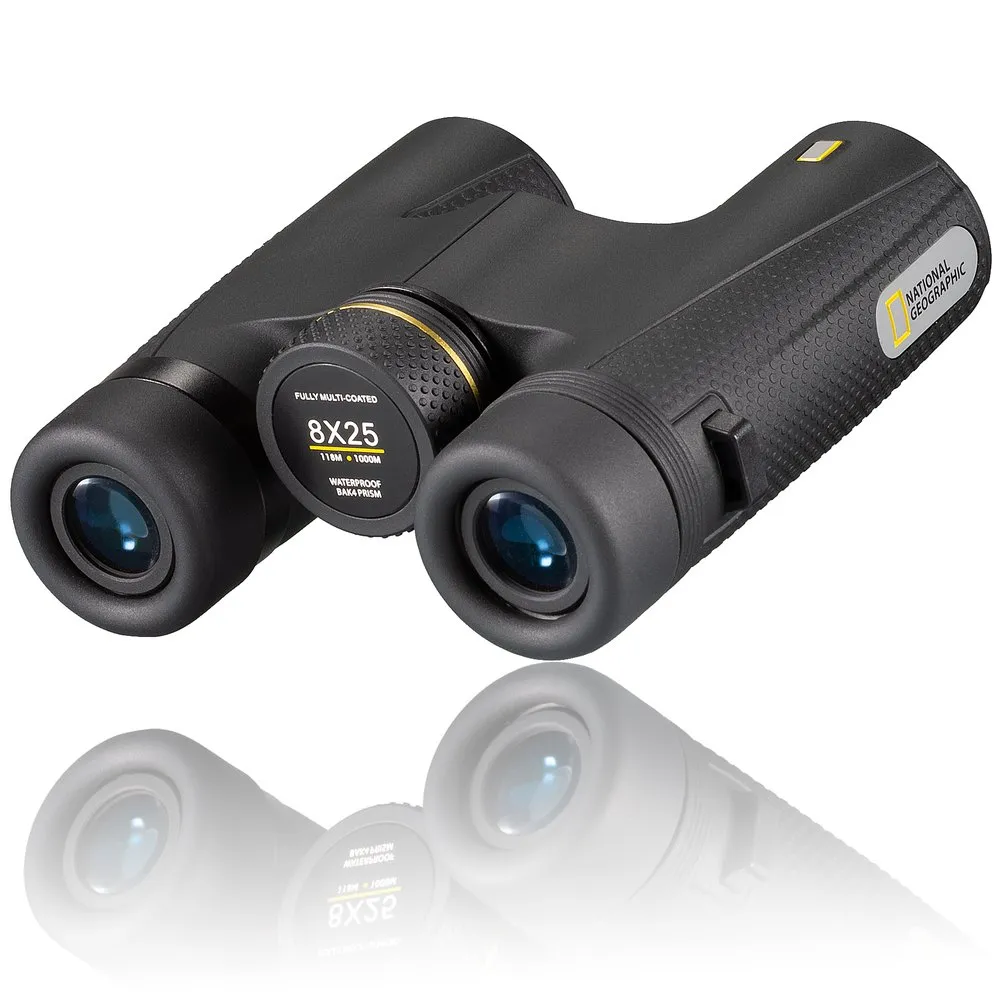 National Geographic Waterproof Compact 8x25 Kikkerter, Black, One Size National Geographic Waterproof Compact 8x25 Kikkerter, Black, One Size