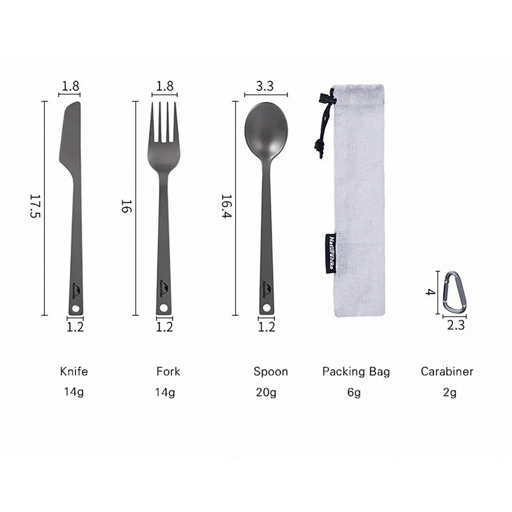 Naturehike Bestikksett, Silver 01, One Size