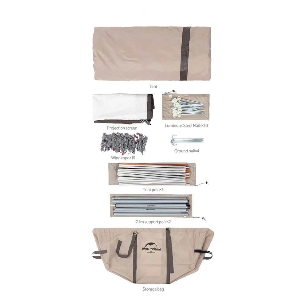 Naturehike Ruen 4p Telt, Quicksand gold, 4 Steder Naturehike Ruen 4p Telt, Quicksand gold, 4 Steder