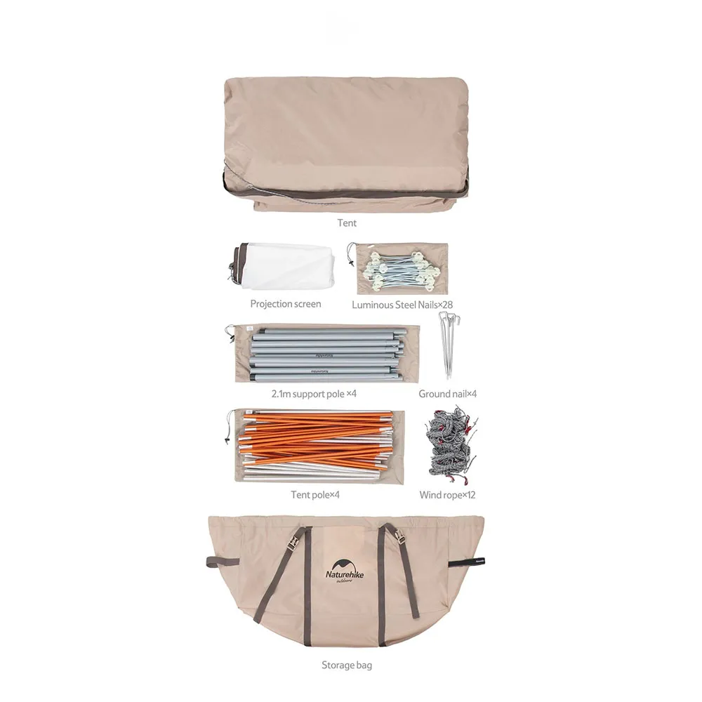 Naturehike Ruen 6p Telt, Quicksand gold, 6 Steder Naturehike Ruen 6p Telt, Quicksand gold, 6 Steder