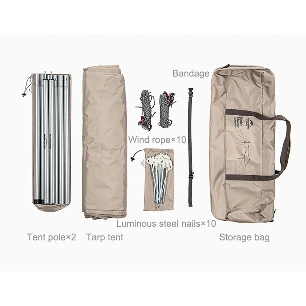 Naturehike Semeru Large Square Telt, Quicksand gold, One Size Naturehike Semeru Large Square Telt, Quicksand gold, One Size