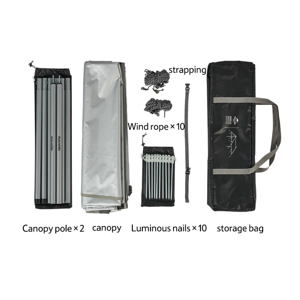 Naturehike Semeru Small Square Telt, Vinyl coated silver, One Size Naturehike Semeru Small Square Telt, Vinyl coated silver, One Size