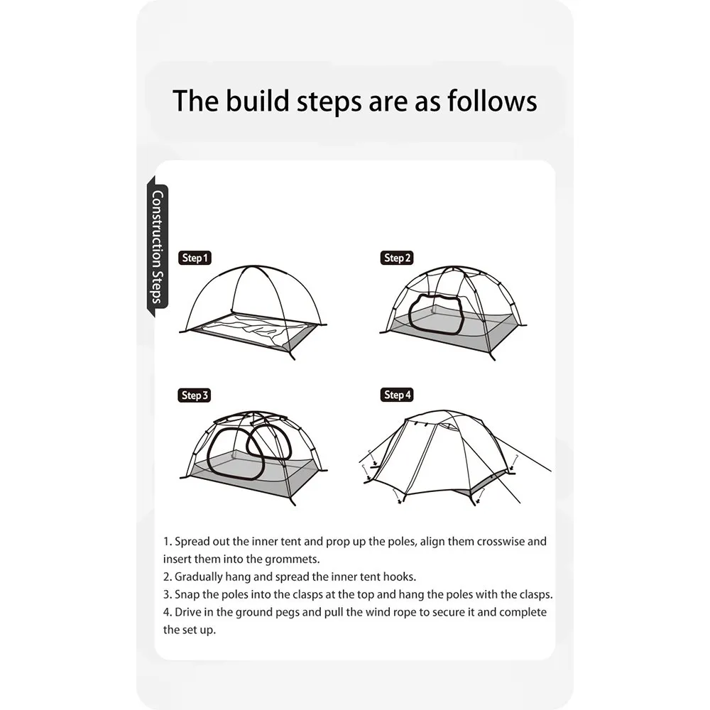 Naturehike Trisul 2p Telt, White, 2 Steder Naturehike Trisul 2p Telt, White, 2 Steder
