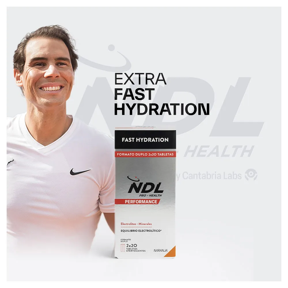 Ndl Pro Health Fast Hydration Duplo Tabletter Appelsin 40 Enheter, One size
