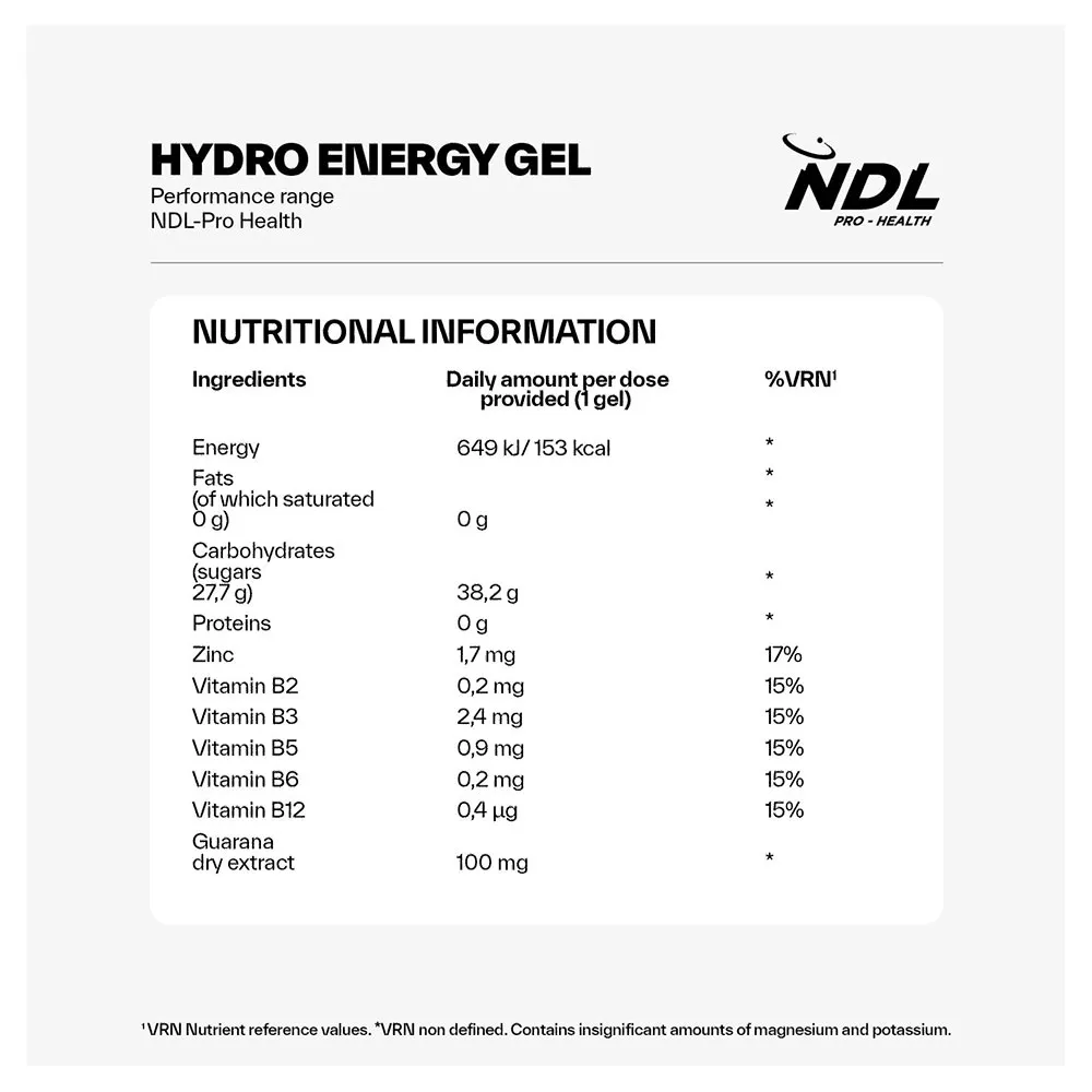 Ndl Pro Health Hydro Energy Gel Boks Med Energigeler Ananas Og Kokos Koffein 60g 12 Enheter, One size Ndl Pro Health Hydro Energy Gel Boks Med Energigeler Ananas Og Kokos Koffein 60g 12 Enheter, One size