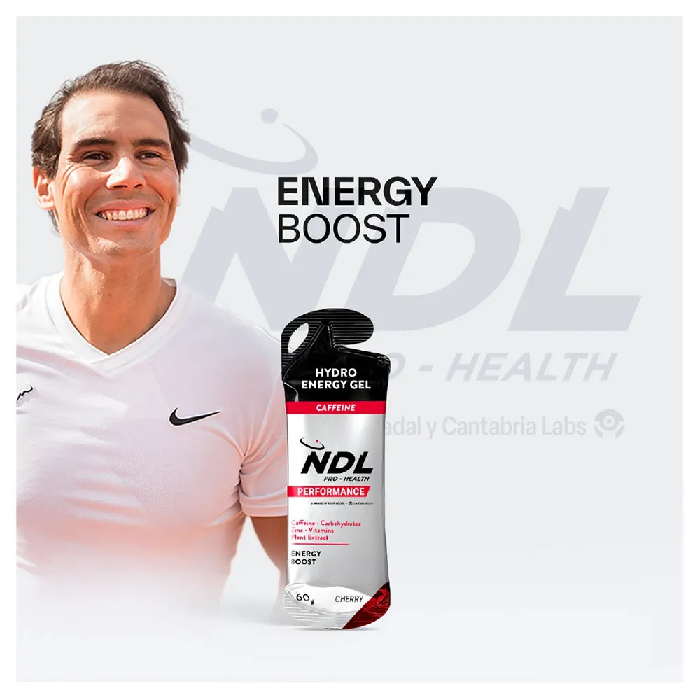 Ndl Pro Health Hydro Energy Gel+caffeine Boks Med Energigeler Kirsebær 60g 12 Enheter, One size