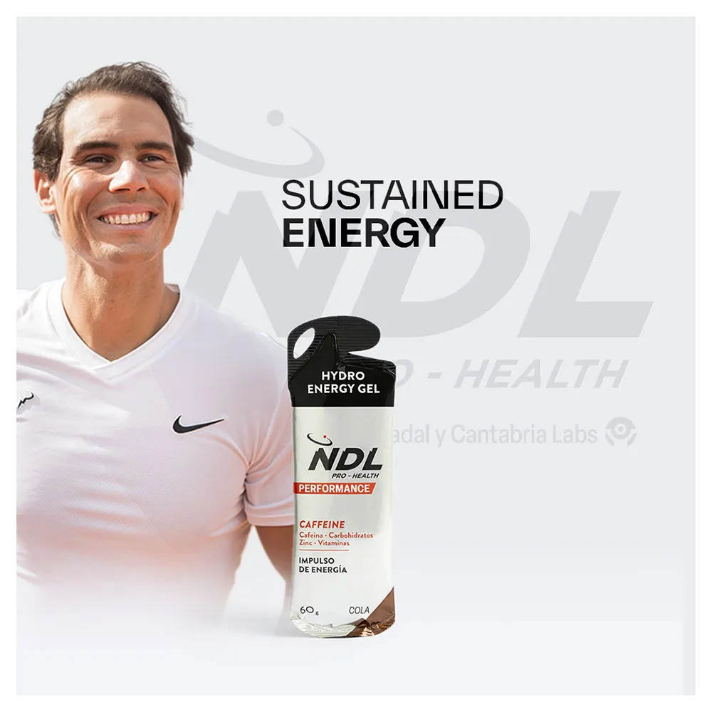 Ndl Pro Health Hydro Energy Gel+caffeine Boks Med Energigeler Kola 60g 12 Enheter, One size Ndl Pro Health Hydro Energy Gel+caffeine Boks Med Energigeler Kola 60g 12 Enheter, One size