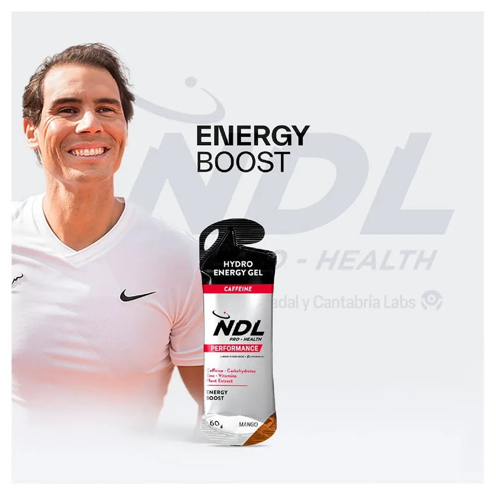Ndl Pro Health Hydro Energy Gel+caffeine Boks Med Energigeler Mango 60g 12 Enheter, One size