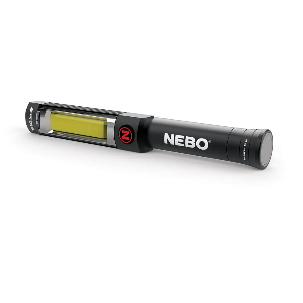 Nebo Tools Big Larry 2-cob Lommelykt, Black, 500 Lysstyrker Nebo Tools Big Larry 2-cob Lommelykt, Black, 500 Lysstyrker