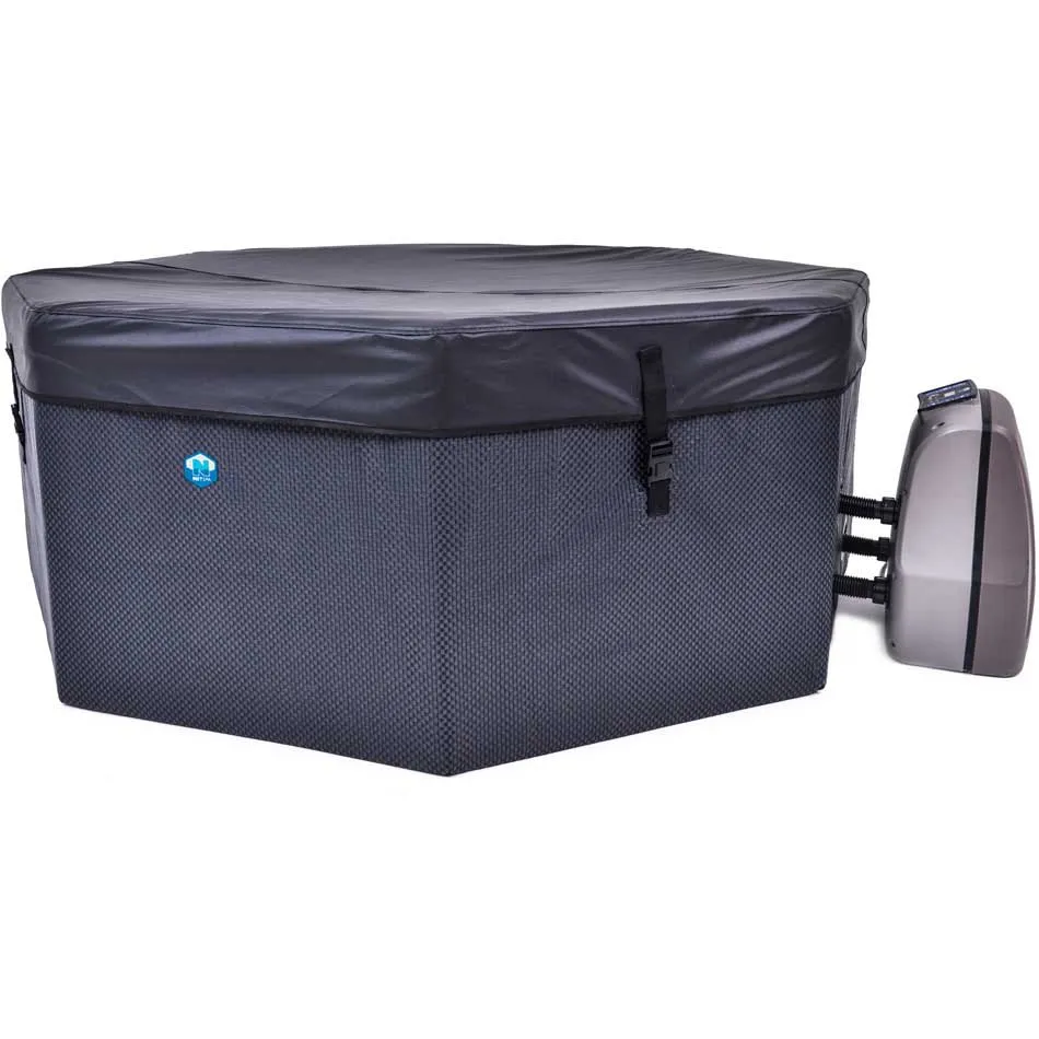 Netspa Octopus 193x73 Cm Varm Oppblåsbar Badebalje Med Utvendige Paneler unisex, Dark, 1000L Netspa Octopus 193x73 Cm Varm Oppblåsbar Badebalje Med Utvendige Paneler unisex, Dark, 1000L