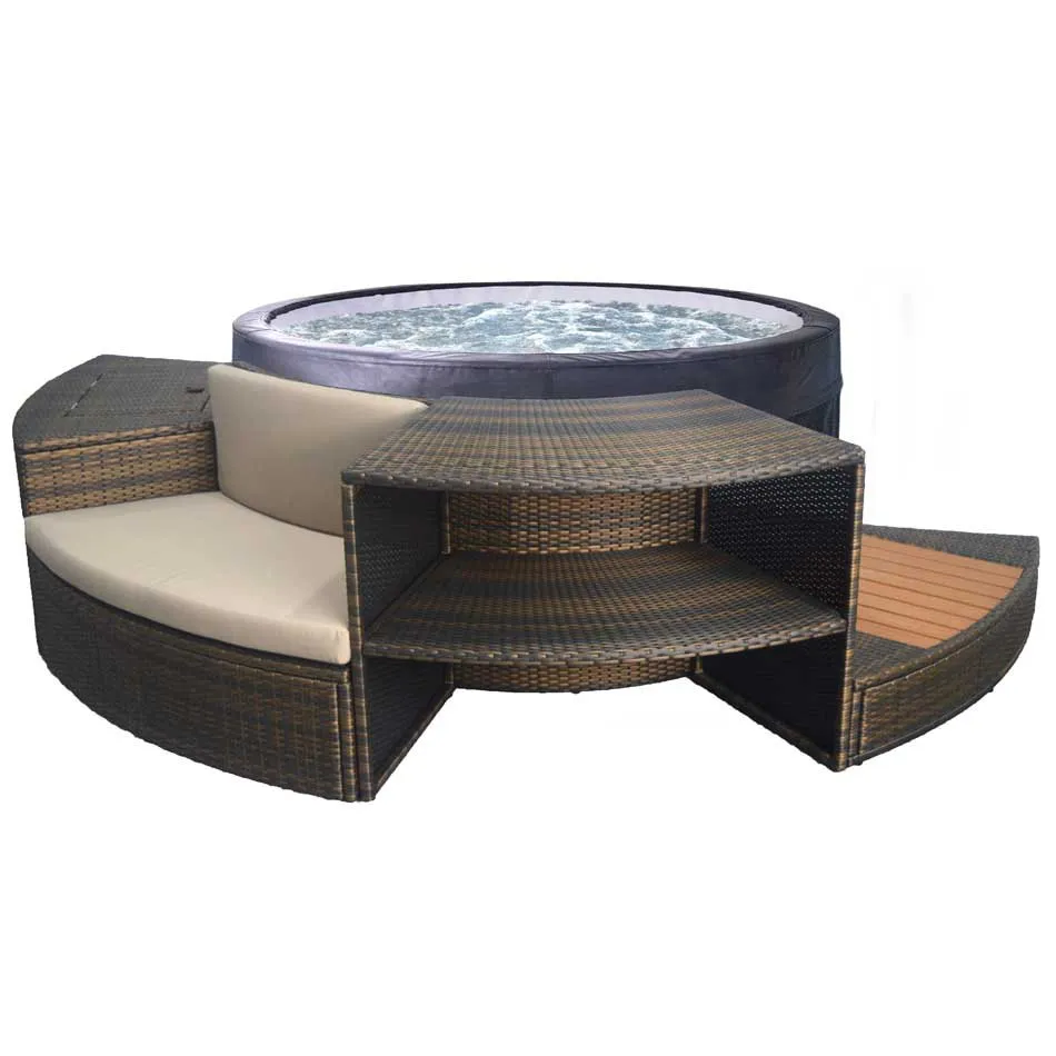 Netspa Vita 156x70 Cm Varm Oppblåsbar Badebalje Med Utvendige Paneler unisex, Dark, 800L Netspa Vita 156x70 Cm Varm Oppblåsbar Badebalje Med Utvendige Paneler unisex, Dark, 800L