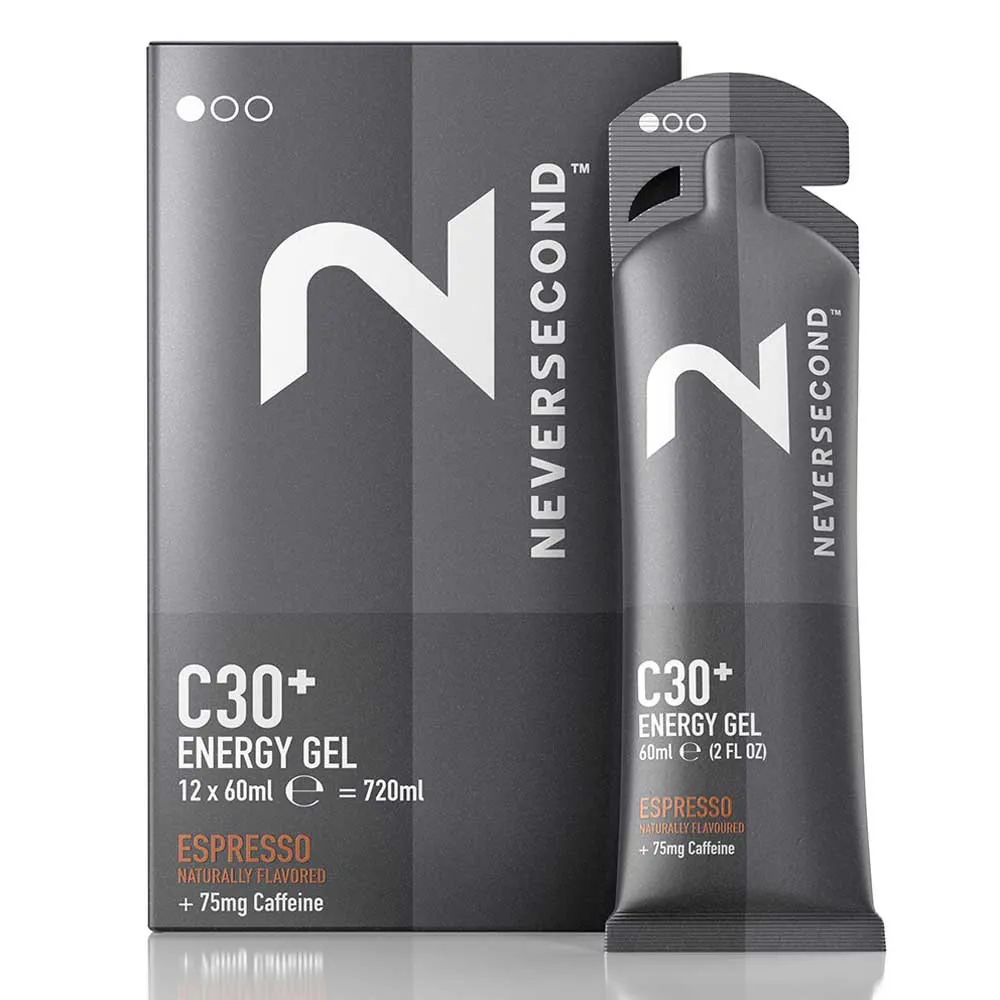 Neversecond C30+ Boks Med Energigeler Espresso 60ml 12 Enheter