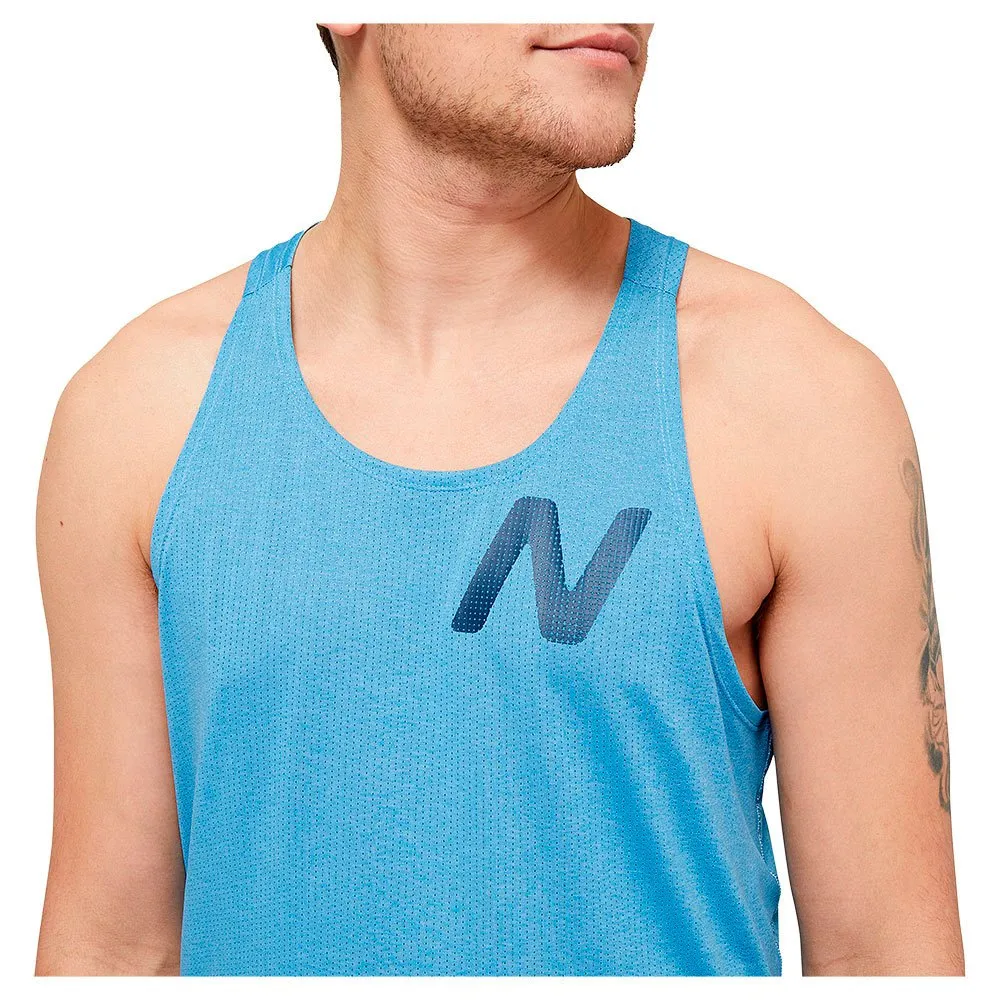 New Balance Graphic Impact Ermeløs T-skjorte male, Heritage blue heather New Balance Graphic Impact Ermeløs T-skjorte male, Heritage blue heather