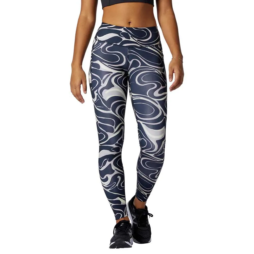 New Balance Impact Run Printed Leggings female, Logwood New Balance Impact Run Printed Leggings female, Logwood