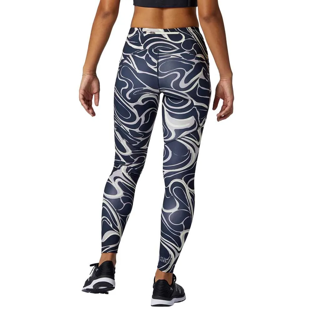 New Balance Impact Run Printed Leggings female, Logwood New Balance Impact Run Printed Leggings female, Logwood