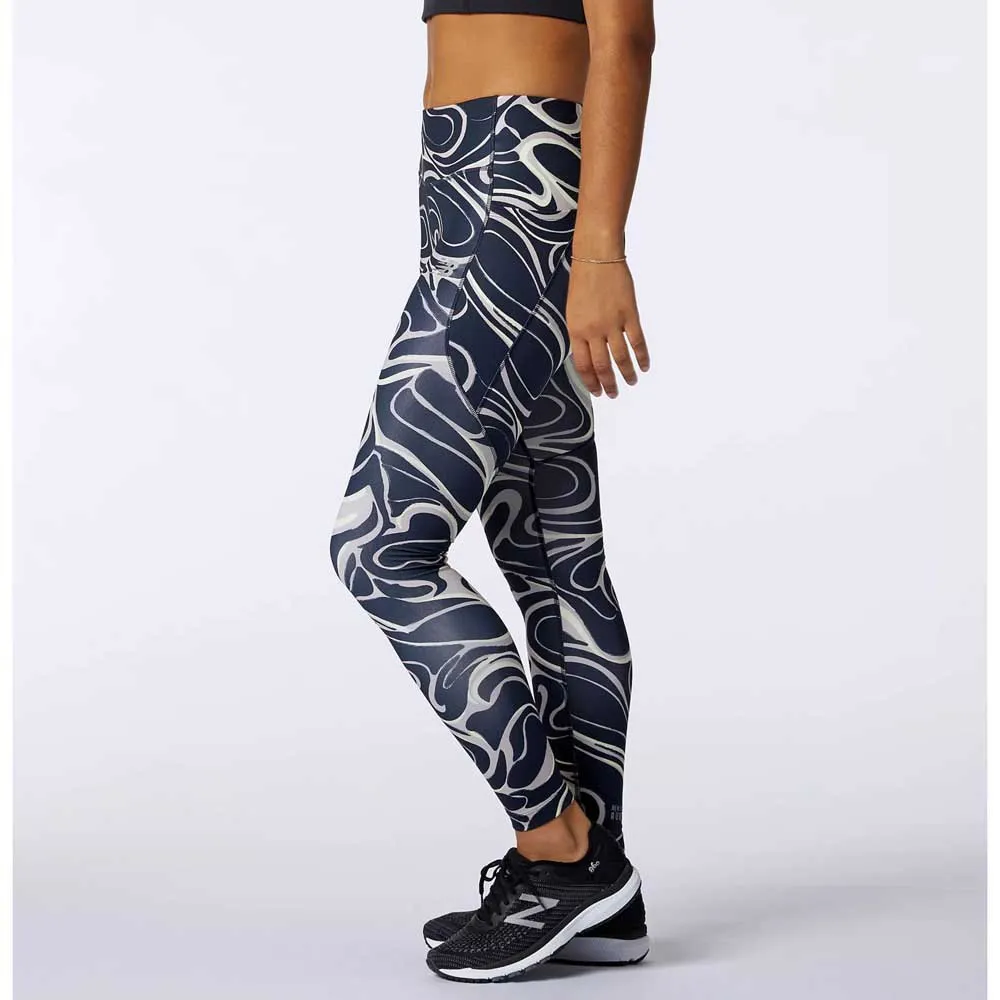New Balance Impact Run Printed Leggings female, Logwood New Balance Impact Run Printed Leggings female, Logwood