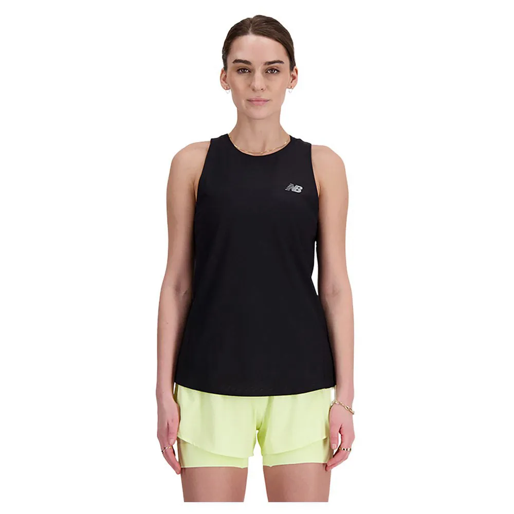 New Balance Jacquard Slim Ermeløs T-skjorte female