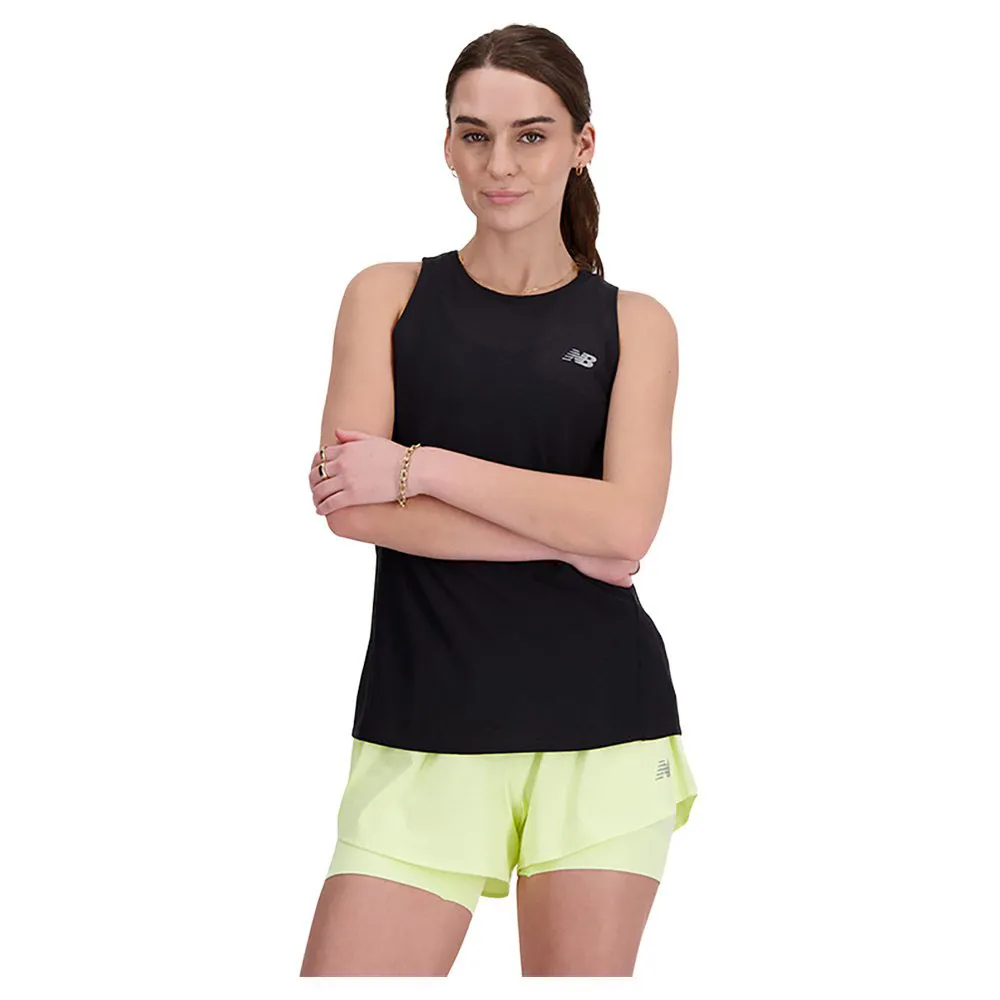 New Balance Jacquard Slim Ermeløs T-skjorte female
